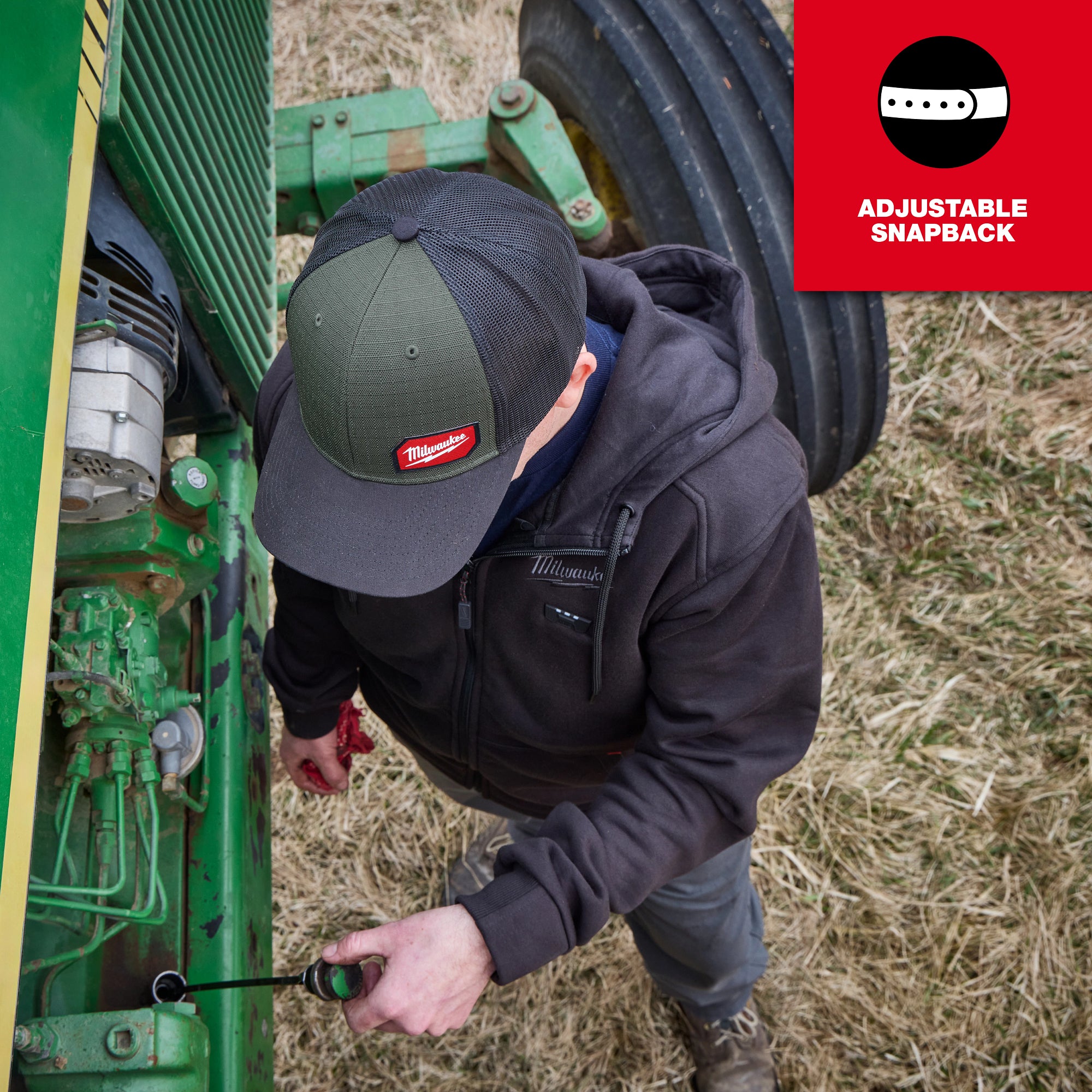 Milwaukee 505E GRIDIRON™ Snapback Trucker Hat | Green - Ace Tool Group - Milwaukee Tool