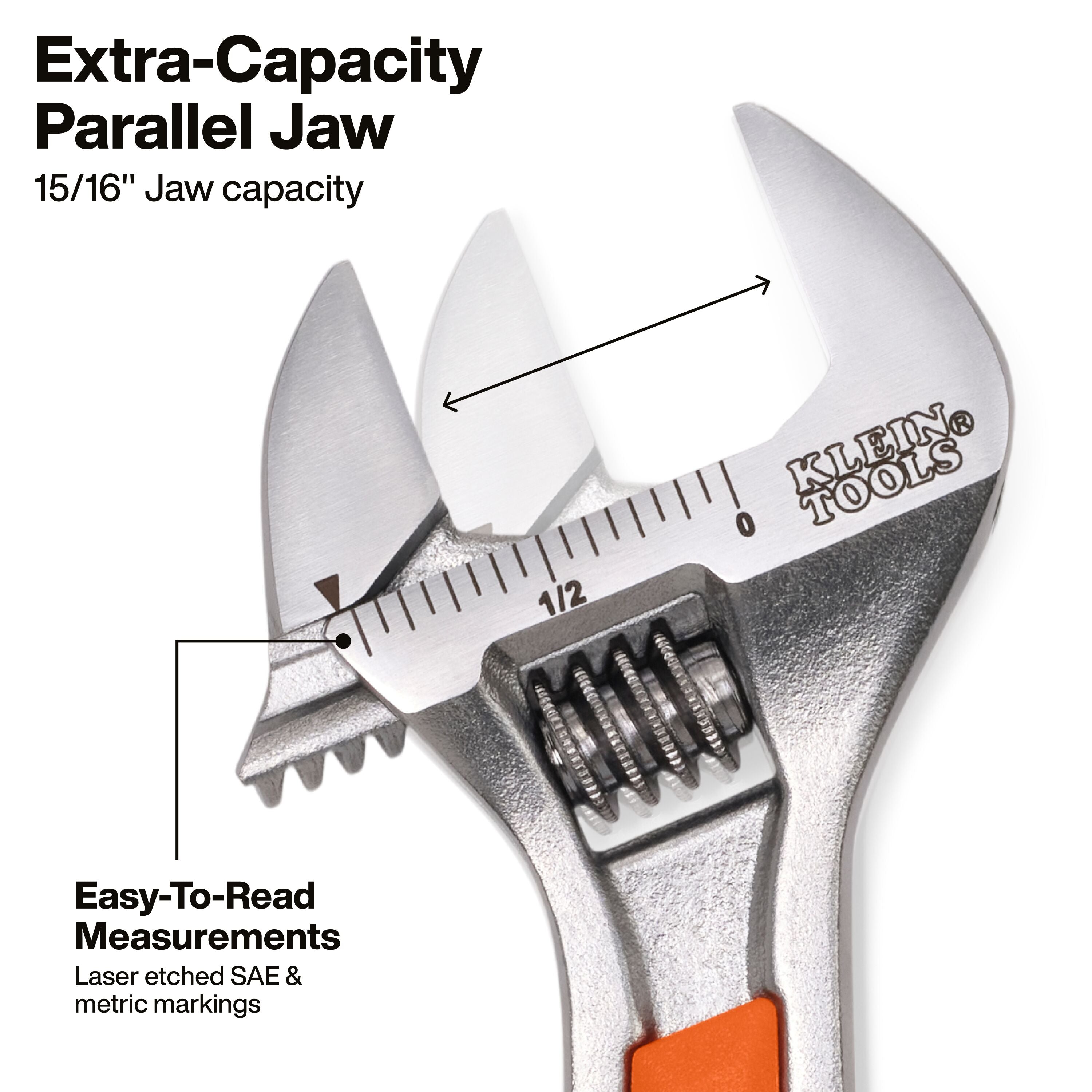 Klein 5076RTK KNECT 6-Inch Adjustable Wrench with Pass-Through Ratchet Set, 10-Piece
