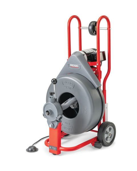 RIDGID 51402 K-750 Drain Cleaning Drum Machine with AUTOFEED, 0.63" Pigtail - Ace Tool Group - Ridgid