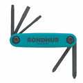 Bondhus 12543 Utility Fold Up (#1 + #2 Ph, 3/16 Slotted, #1 + #2 Square) - Ace Tool Group - Bondhus