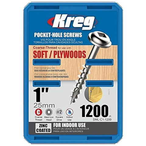 Kreg sml-c1-1200 1-1/2" Screws 1200ct - Ace Tool Group - Kreg