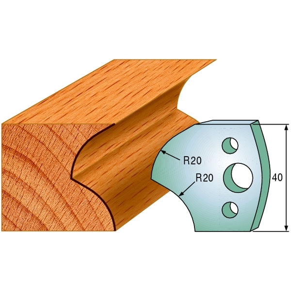 CMT 690.120 Pair of Profiled Knives for Shaper Cutters - Ace Tool Group - CMT