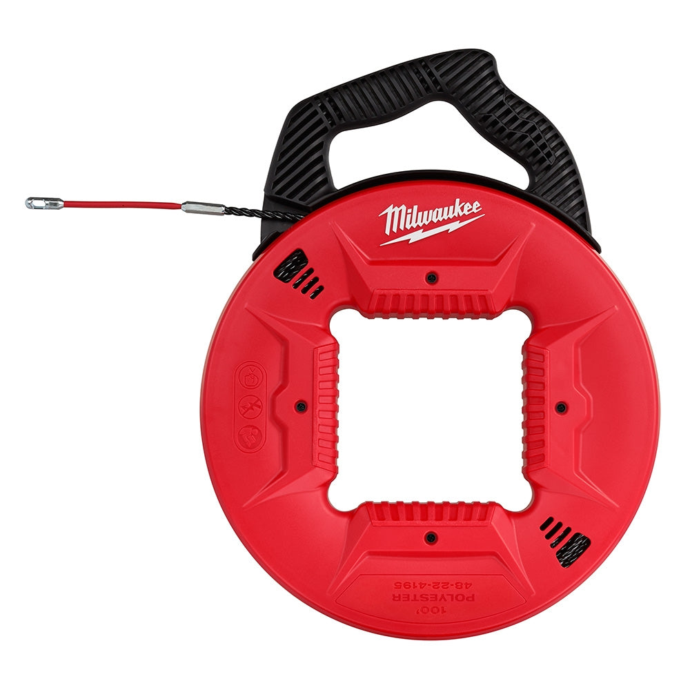 Milwaukee 48-22-4195 100' Polyester Fish Tape w/ Flexible Metal Leader - Ace Tool Group - Milwaukee