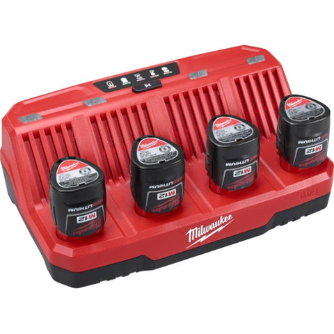 Milwaukee 48-59-1204 M12 Four Bay Sequential Charger - Ace Tool Group - Milwaukee