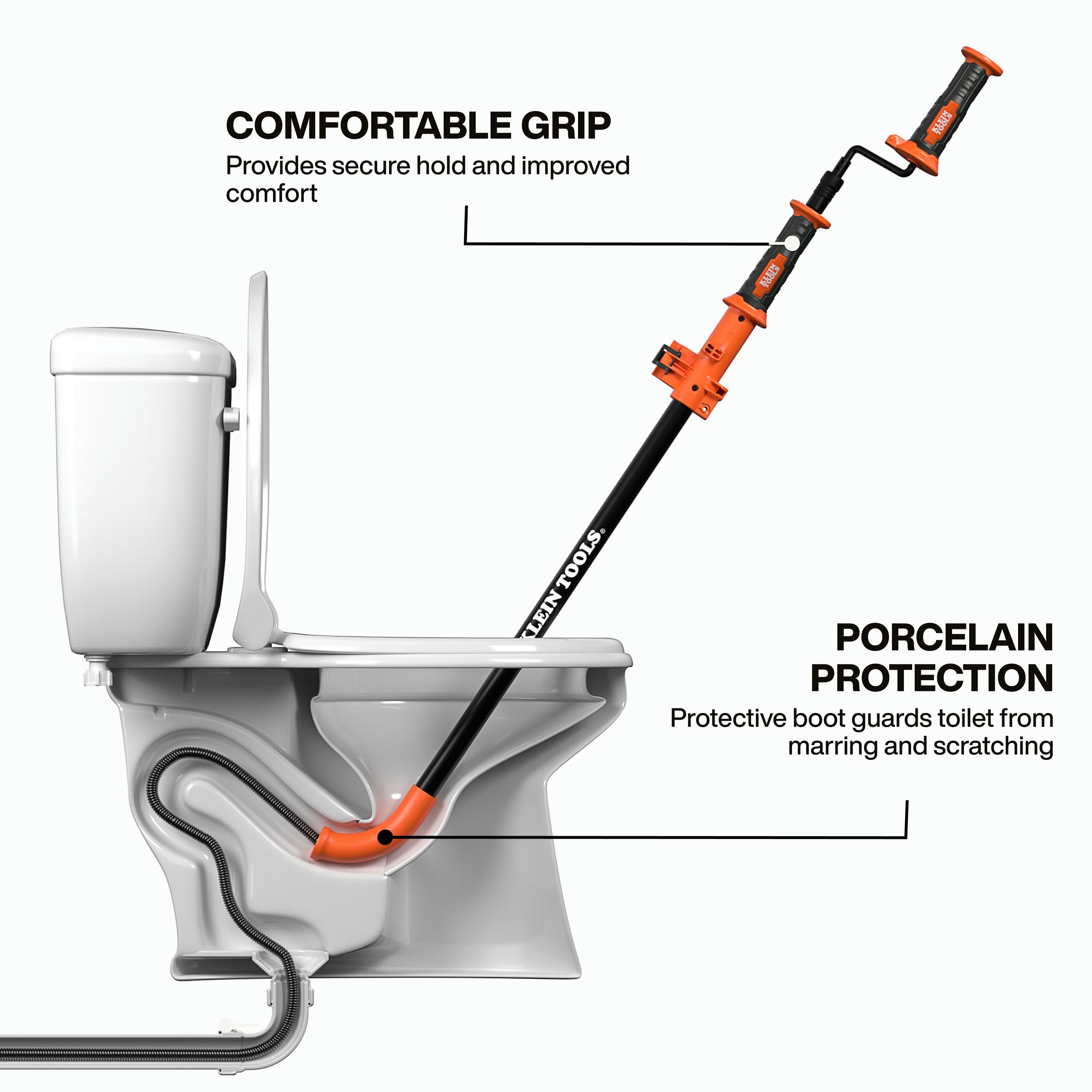 Klein 3-Foot Steel Toilet Auger - Ace Tool Group - KLEIN