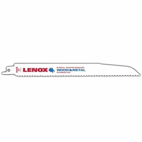 Lenox Wood Cutting Reciprocating Saw Blade With Power Blast Technology Bi-Metal 9-Inch 6 Tpi 50/Pk - Ace Tool Group - Lenox