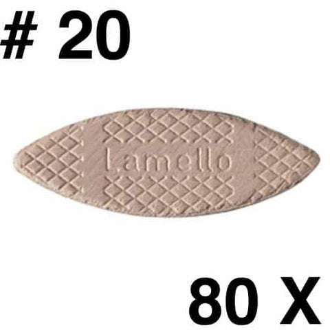 Lamello 144520 #20 Beechwood Biscuits - 80 Count - Ace Tool Group - Lamello