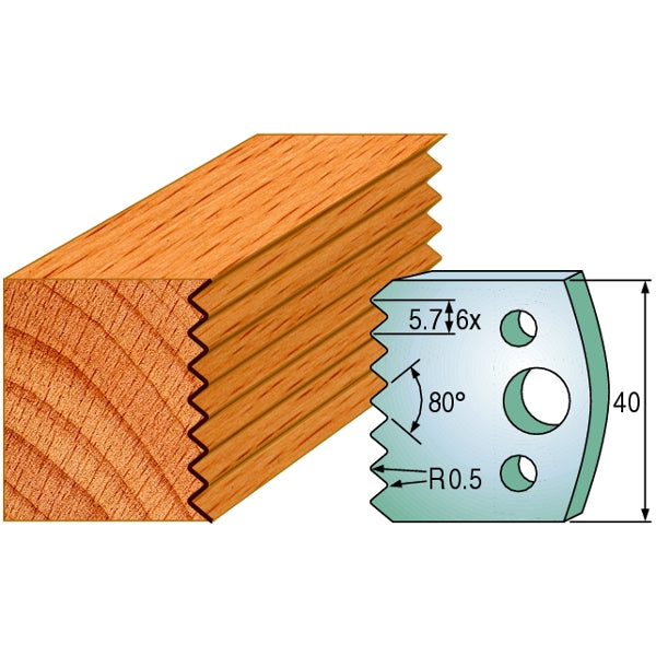 CMT 690.077 Pair of Profiled Knives for Shaper Cutters - Ace Tool Group - CMT