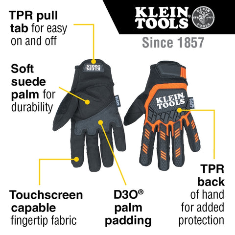 Klein Tools 60599 Heavy Duty Gloves, Medium - Ace Tool Group - Klein