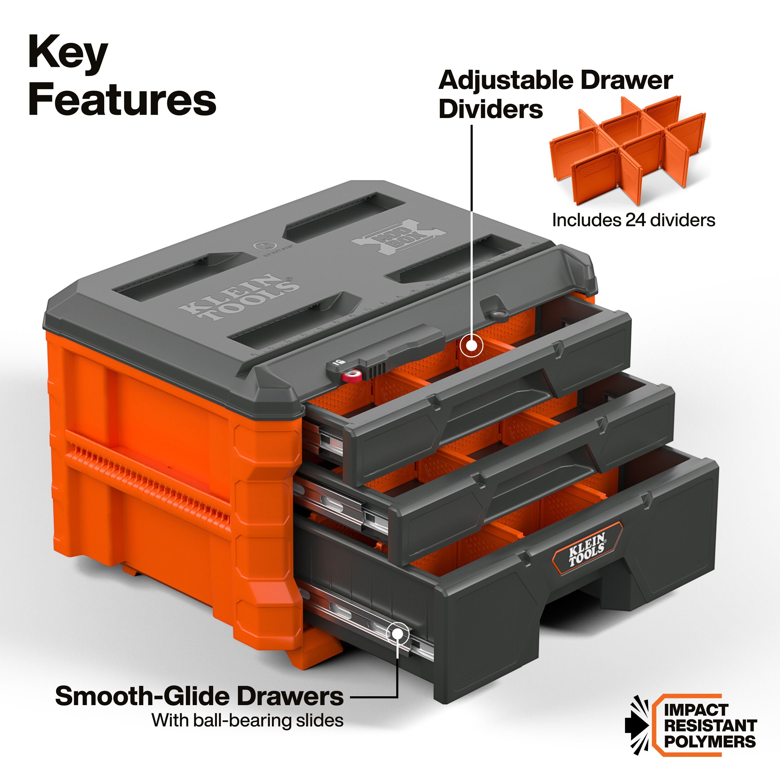 Klein 54723MB MODbox Multi-Depth Three-Drawer Toolbox - Ace Tool Group - Klein
