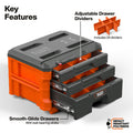 Klein 54723MB MODbox Multi-Depth Three-Drawer Toolbox - Ace Tool Group - Klein