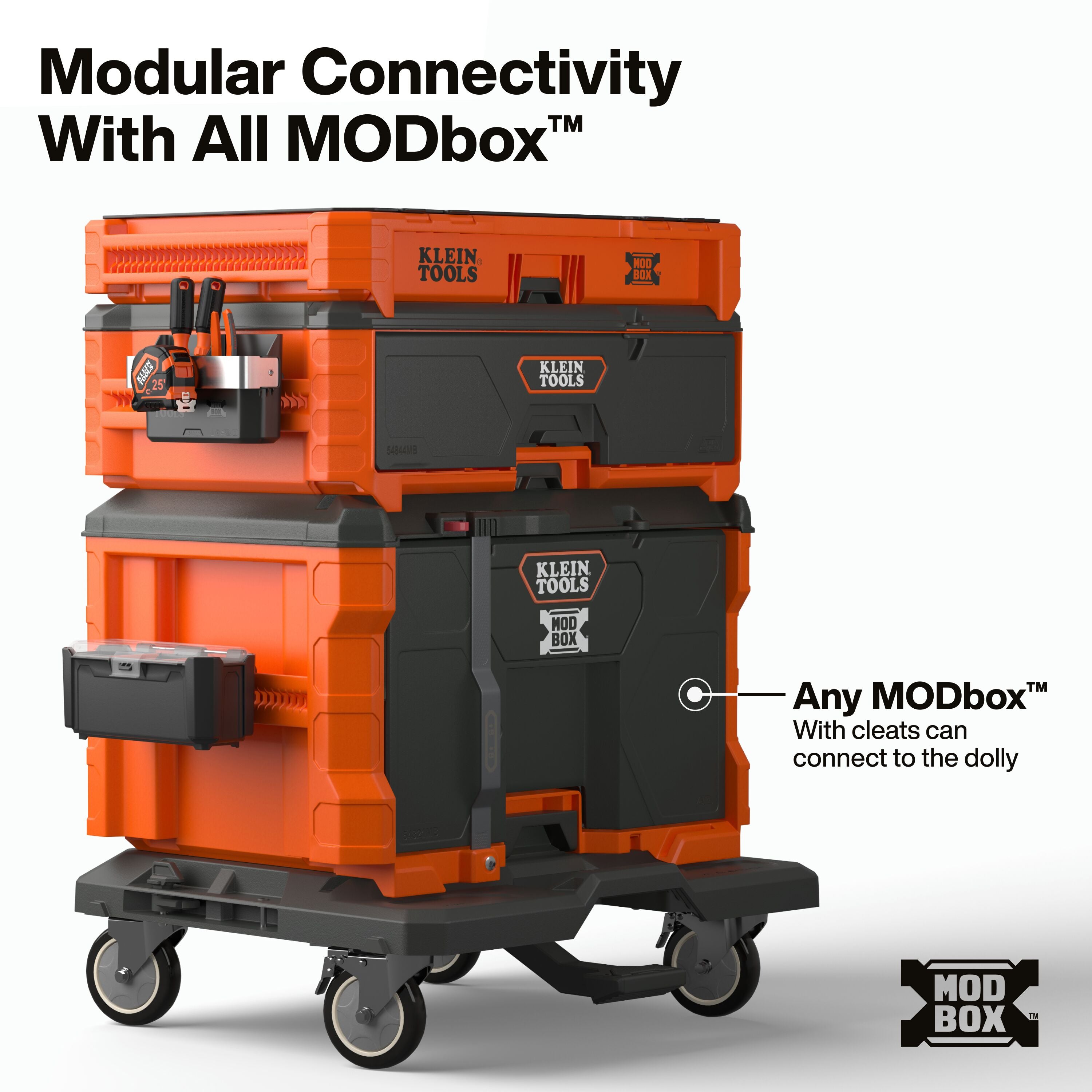 Klein 54828MB MODbox 4-Wheel Caster Dolly with Interlocking Design - Ace Tool Group - Klein
