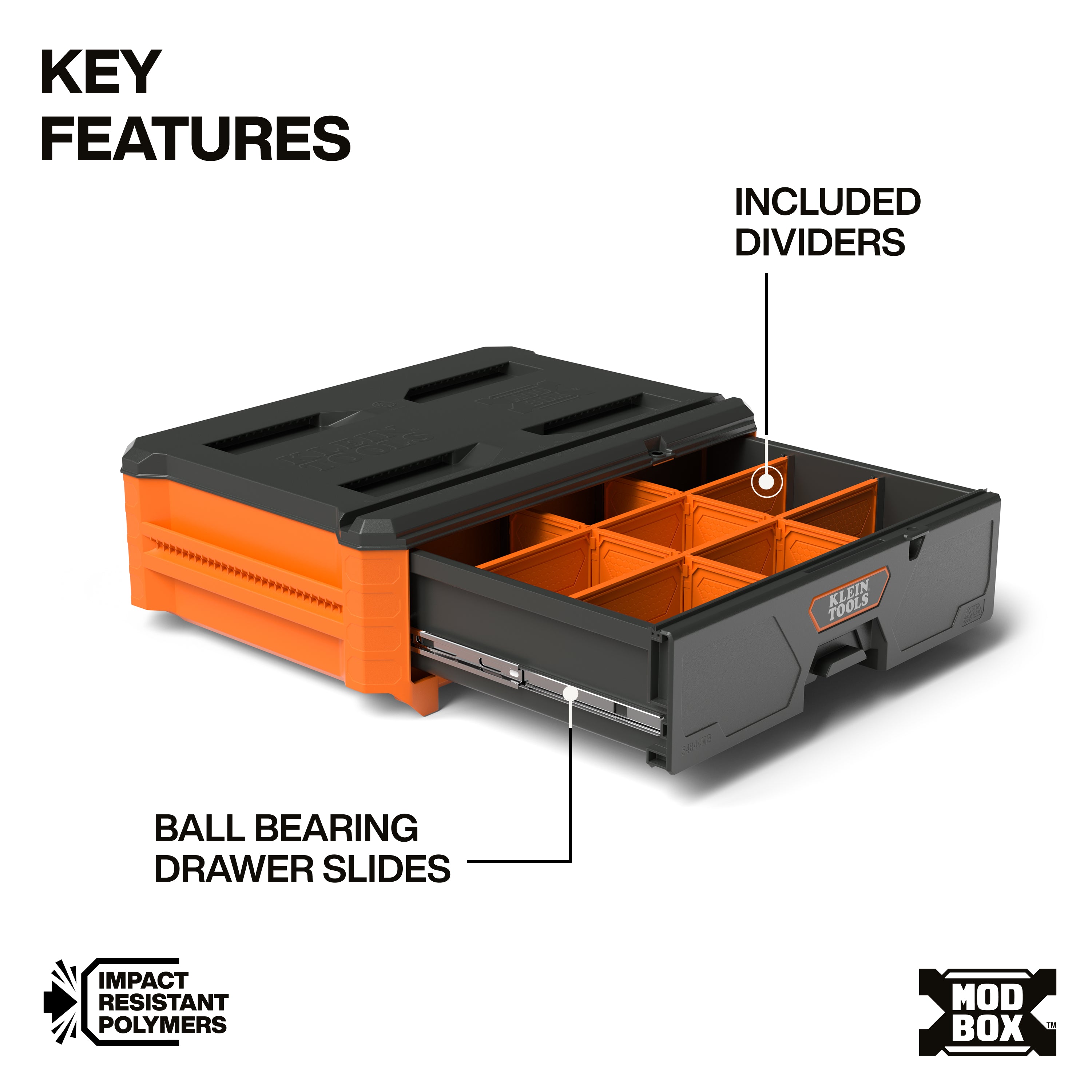 Klein 54844MB MODbox™ Compact Single Drawer, Full Width - Ace Tool Group - Ace Tool Group
