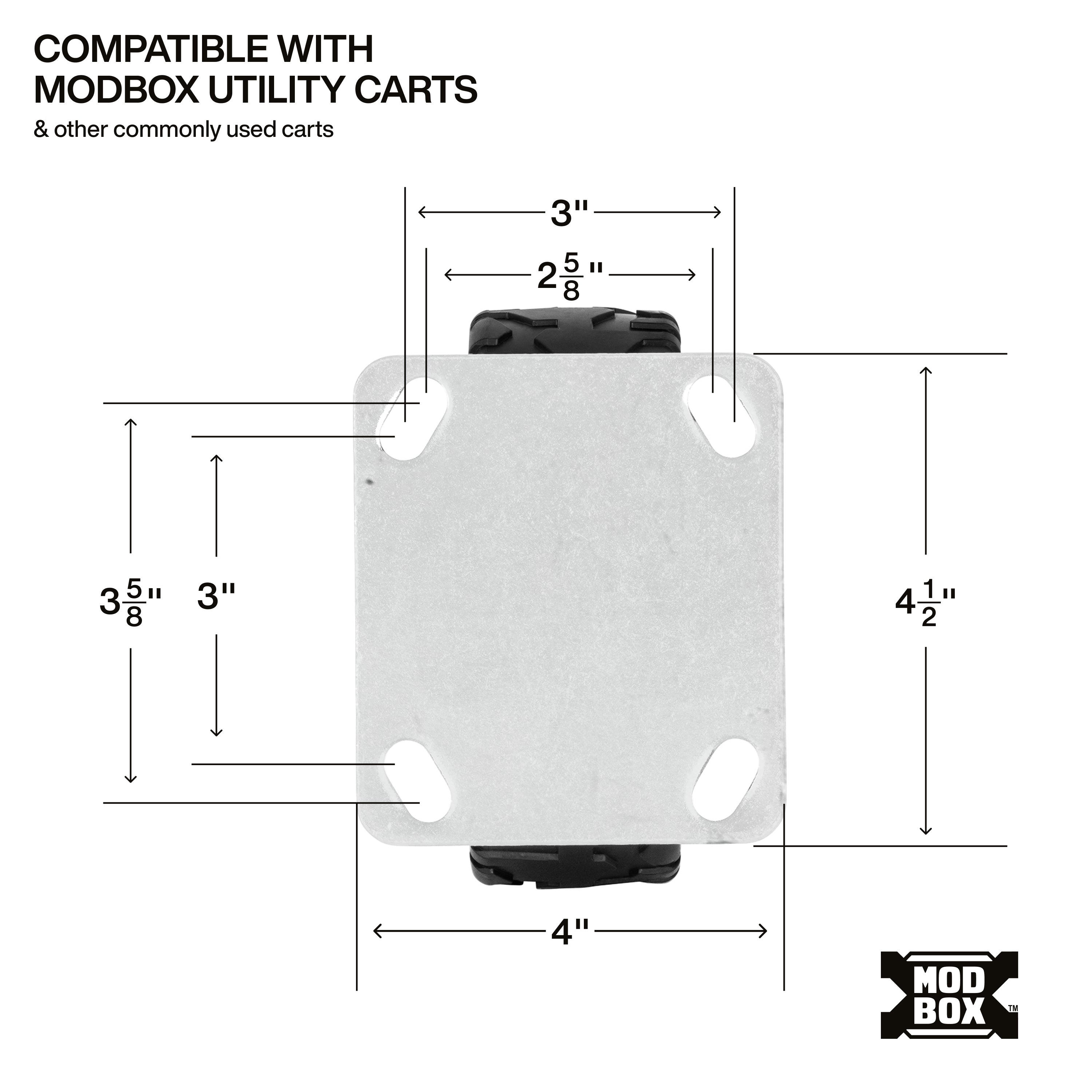 Klein 54851MB MODbox™ Utility Cart 8" Wheel, 4-Pack - Ace Tool Group - Ace Tool Group