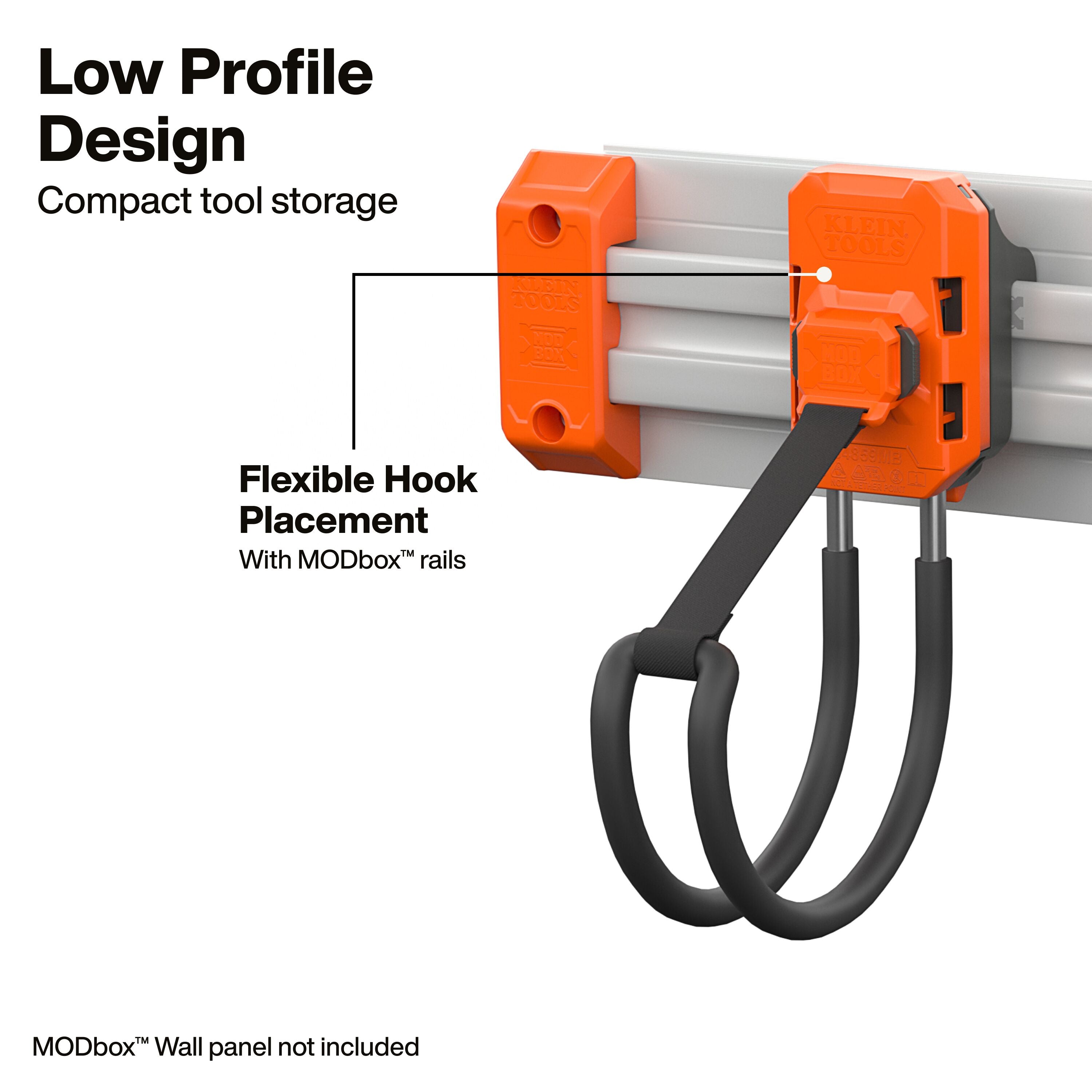 Klein 54859MB MODbox Wall System, J-Hook with Strap, 2-Pack - Ace Tool Group - Klein