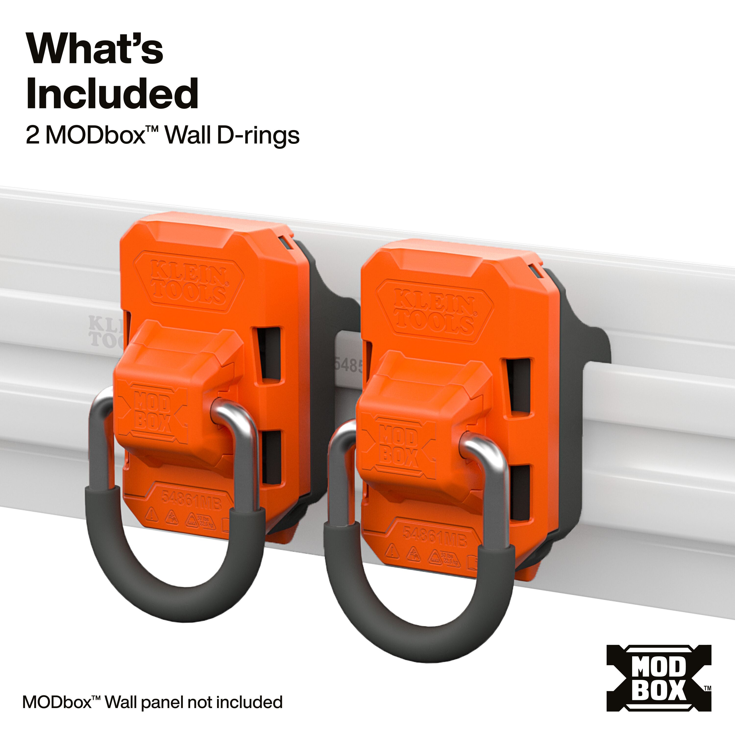 Klein 54861MB MODbox Wall System, D-Ring, 2-Pack - Ace Tool Group - Klein