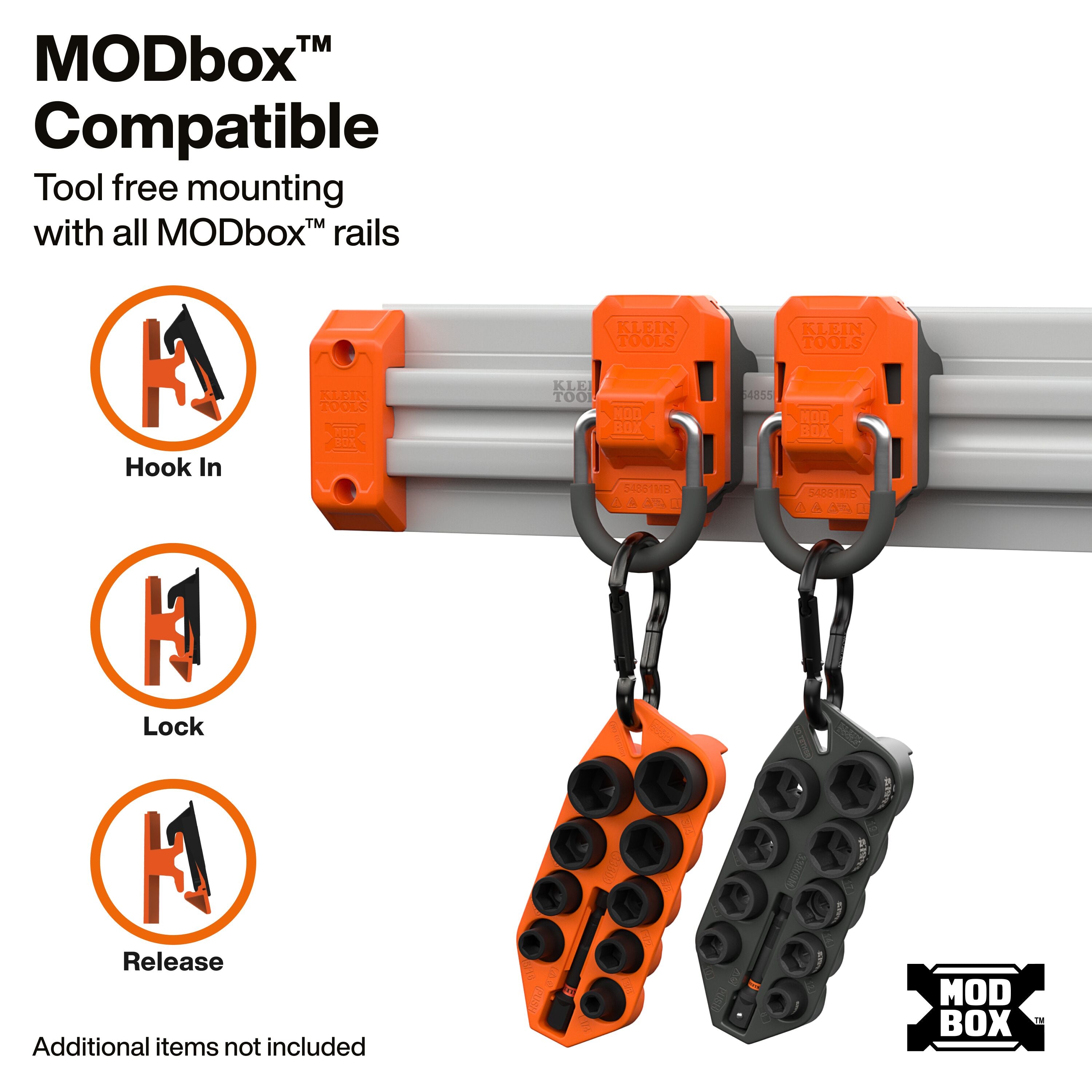 Klein 54861MB MODbox Wall System, D-Ring, 2-Pack - Ace Tool Group - Klein