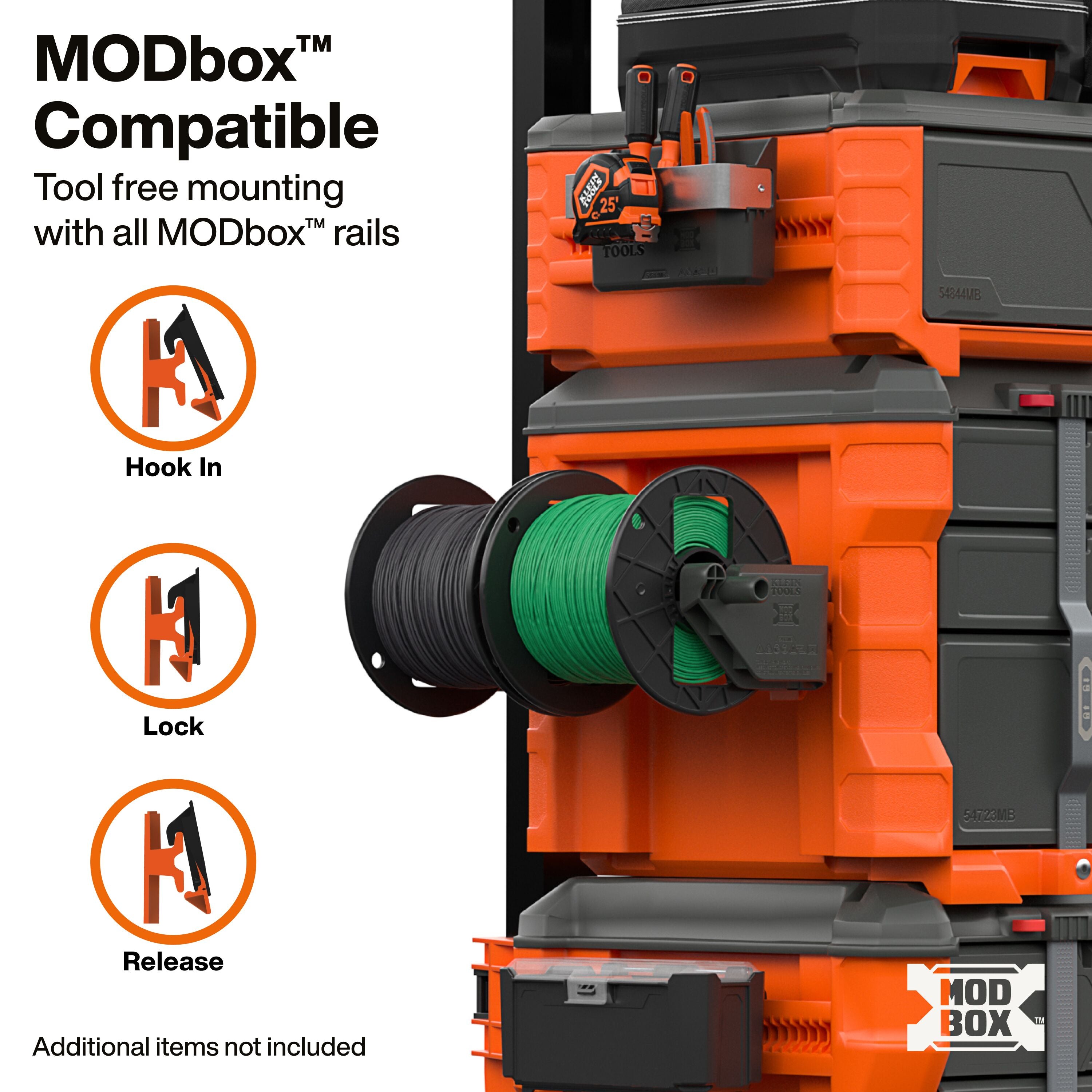 Klein 54866MB MODbox Spool Holder Rail Attachment - Ace Tool Group - Klein