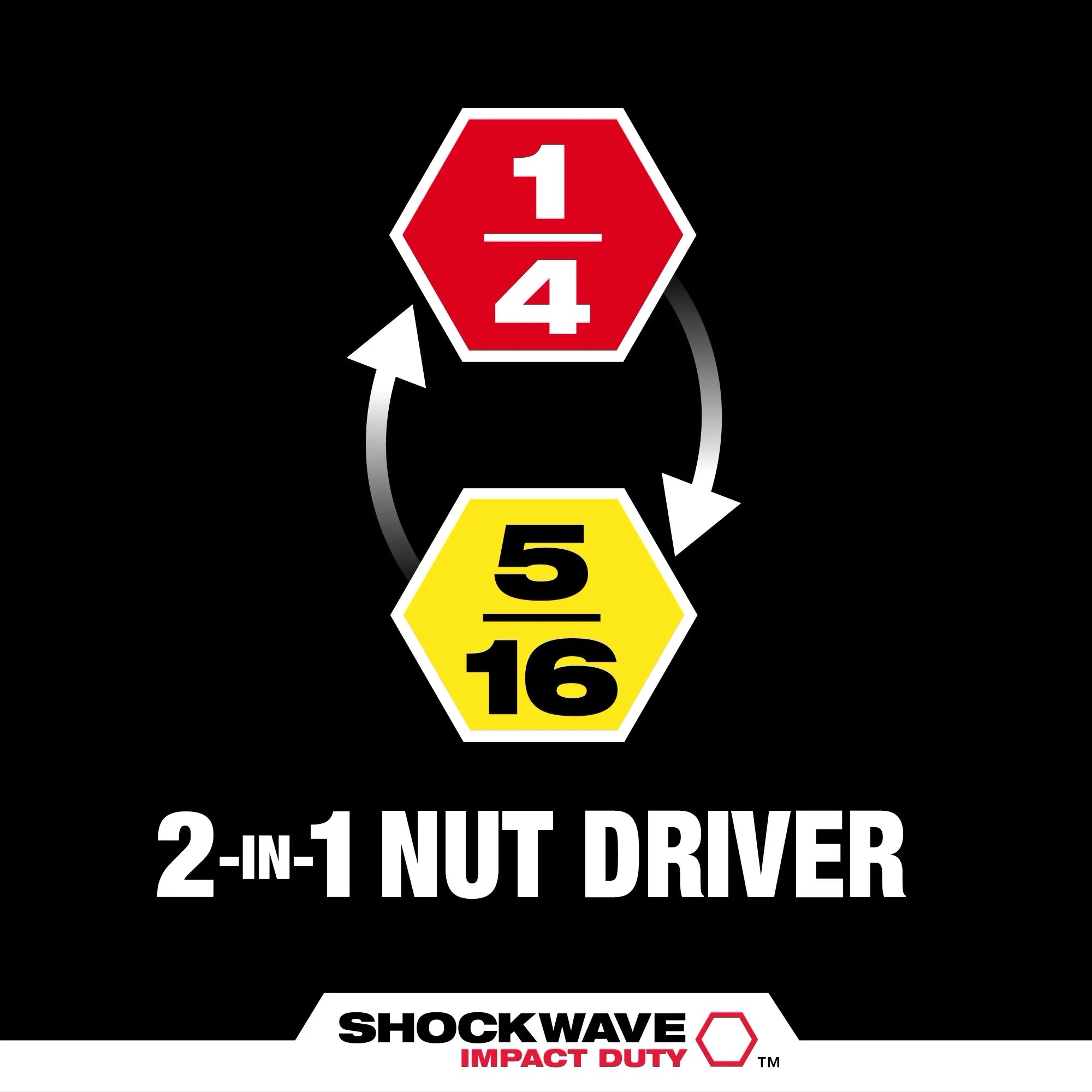 Milwaukee SHOCKWAVE Impact Duty1/4" and 5/16" x 2-1/4" QUIK-CLEAR2-in-1 Magnetic Nut Driver BULK 25 - Ace Tool Group - Milwaukee