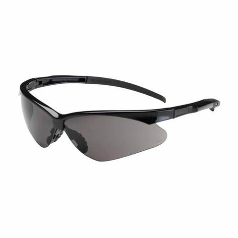 PIP 250-28-0021 Adversary Eyewear, Gray Polycarbonate Lens, Anti-Scratch And Anti-Fog, Semi-Rimless Black Frame, Rubber Temple Tips And Nose -12 Pack - Ace Tool Group - Protective Industrial Products