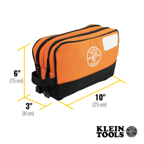 Klein 55582 Double Zipper Bag, 10 x 6-Inch - Ace Tool Group - Klein