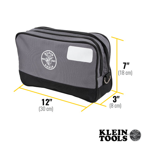 Klein 55583 Double Zipper Bag, 12 x 7-Inch - Ace Tool Group - Klein