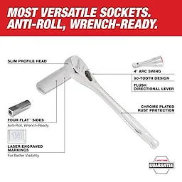 Milwaukee 48-22-9510 28 pc 1/2" Socket Wrench Set - Metric - Ace Tool Group - Milwaukee
