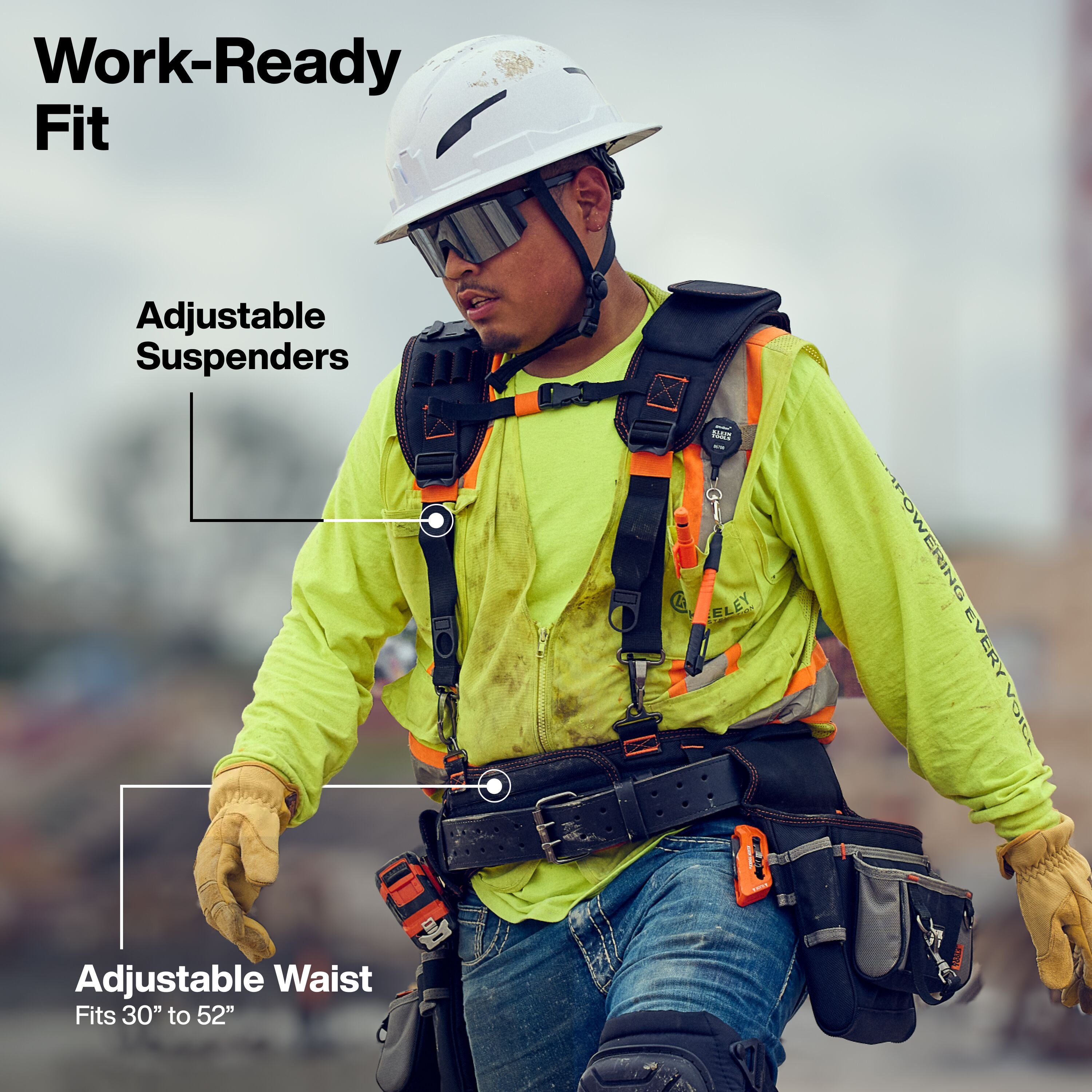 Klein 55896 Tool Rig with Suspenders, 23 Pockets