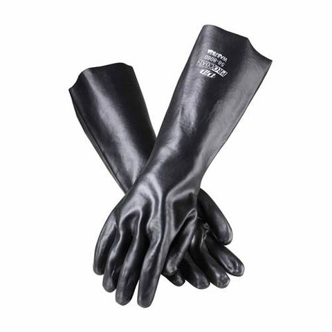 PIP 58-8060 Procoat Pvc Gloves, Smooth Finish, Black, 18" Length, Interlock Lined -12 Pack - Ace Tool Group - Protective Industrial Products
