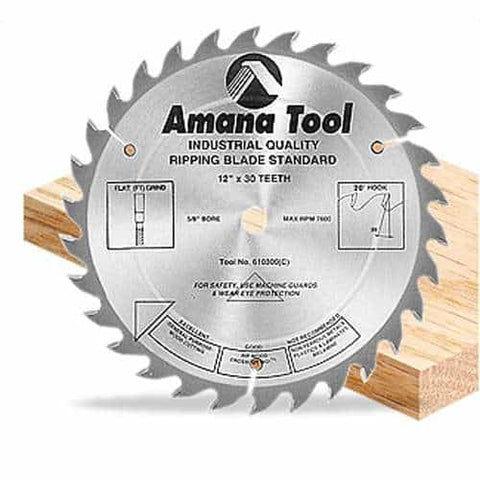 Amana Tool 612300 12"/30T Ripping Straight Grind - Ace Tool Group - Amana Tool
