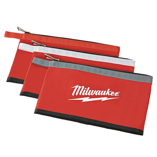 Milwaukee 48-22-8193 3 Pk Zipper Pouches - Ace Tool Group - Milwaukee