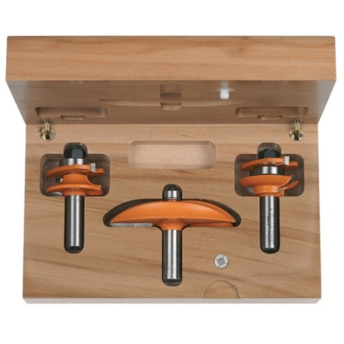 CMT 800.516.11 3-Piece Standard Kitchen Set in Hardwood Case, 1/2-Inch Shank - Ace Tool Group - CMT