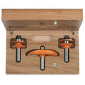 CMT 800.512.11 3-Piece Standard Kitchen Set in Hardwood Case, 1/2-Inch Shank - Ace Tool Group - CMT
