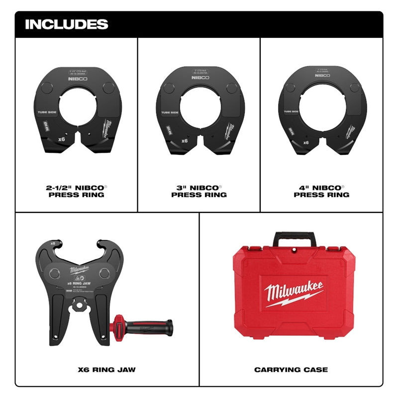 Milwaukee 49-16-2690NX 2-1/2 in. - 4 in. NIBCO Kit - Ace Tool Group - Milwaukee