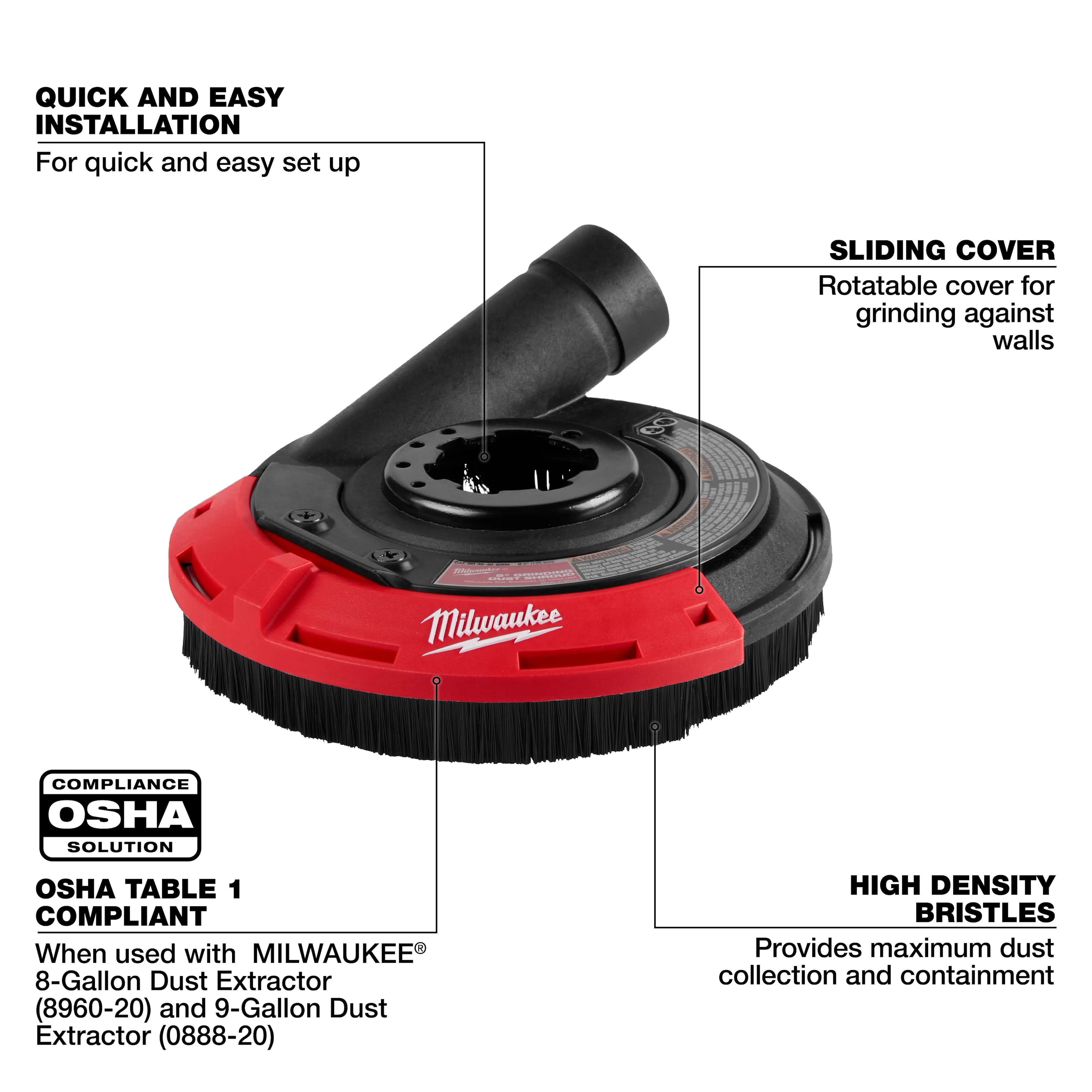 Milwaukee 49-40-6200 5" Grinding Shroud - Ace Tool Group - Milwaukee