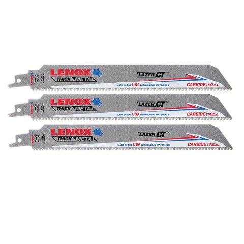Lenox 2058829 9" 8TPI Reciprocating Saw Blade 3 Pack - Ace Tool Group - Lenox