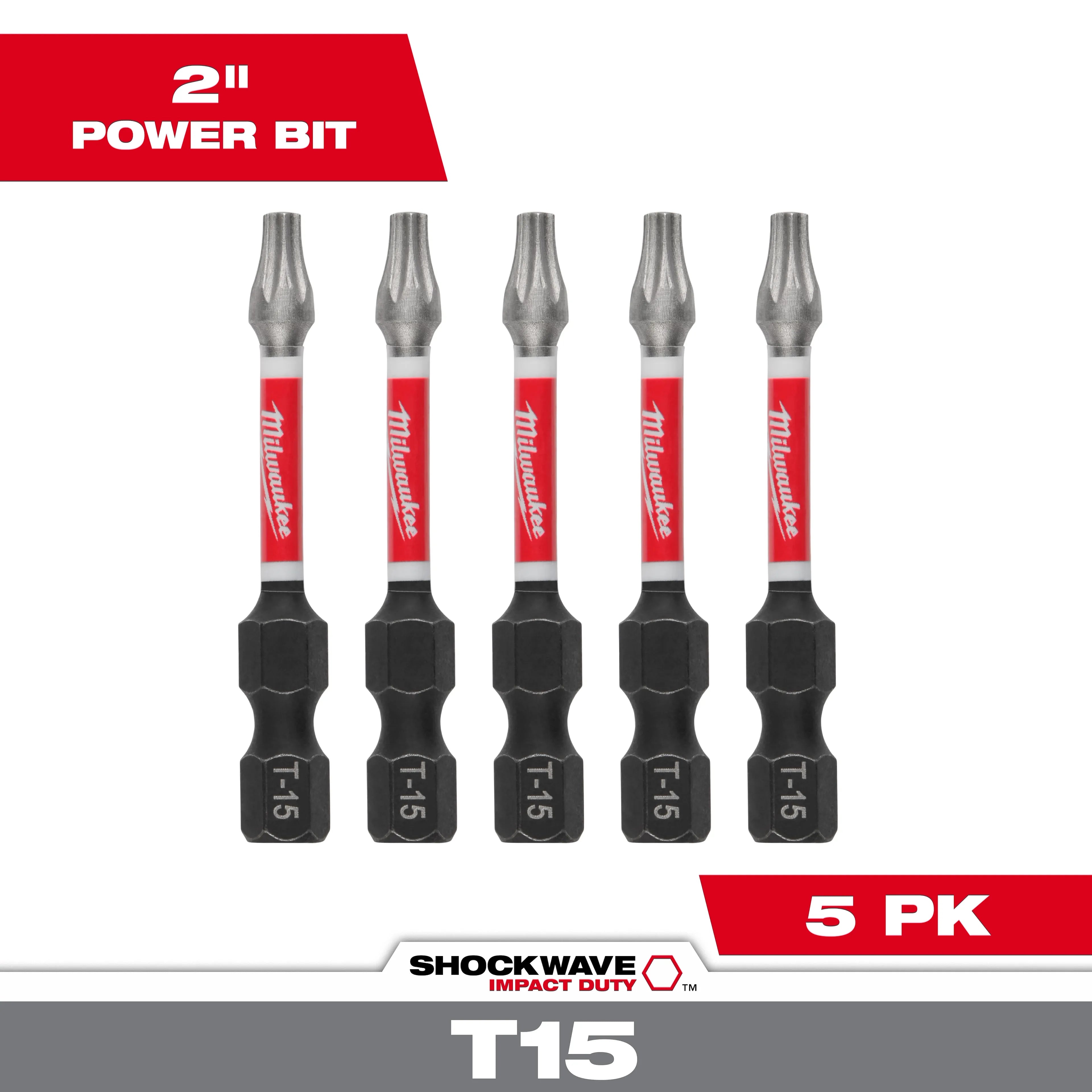 Milwaukee 48-32-4683 SHOCKWAVE 2 in. T15 Impact Driver Bits 6PK - Ace Tool Group - Milwaukee