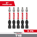 Milwaukee 48-32-4683 SHOCKWAVE 2 in. T15 Impact Driver Bits 6PK - Ace Tool Group - Milwaukee