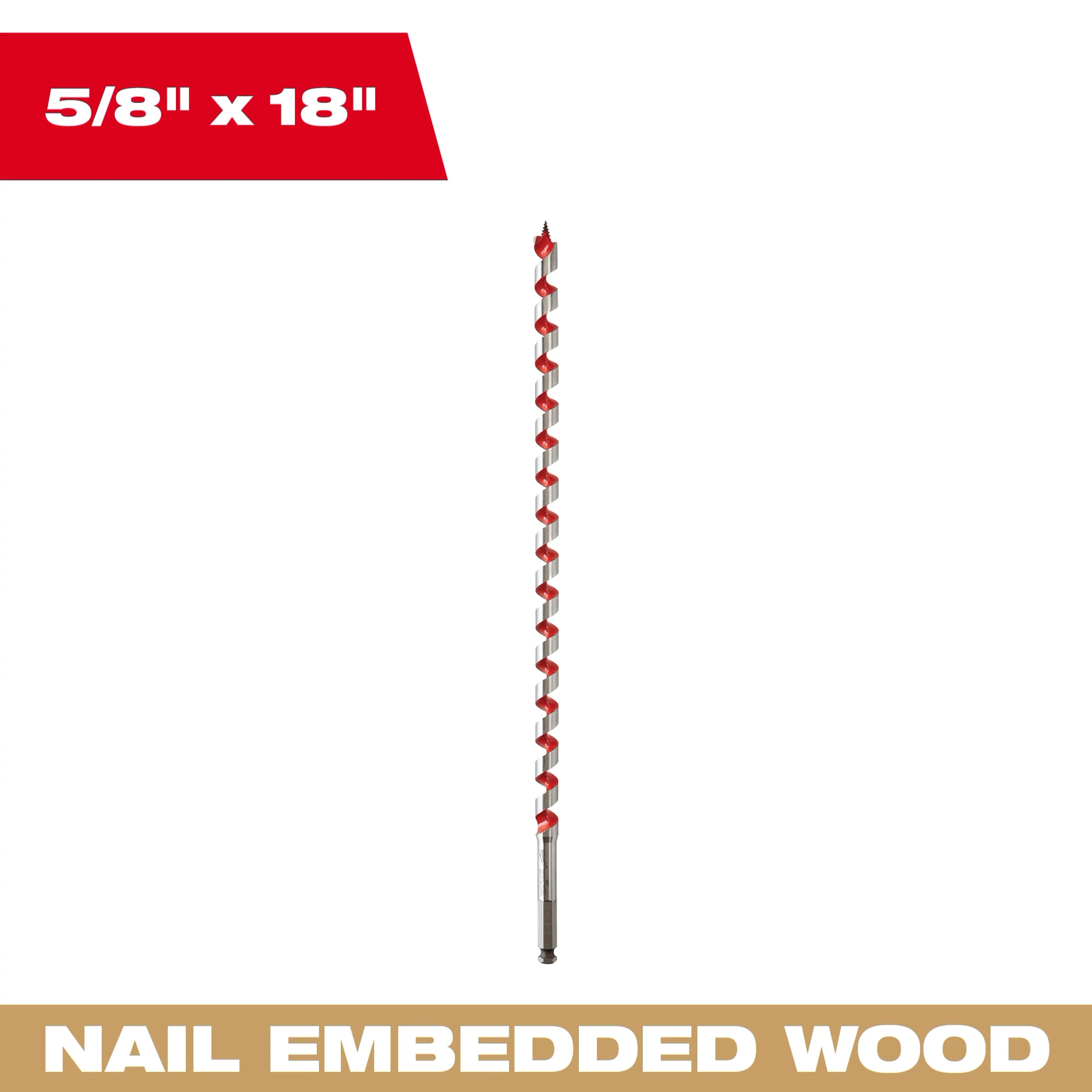 Milwaukee 48-13-5620 5/8" x 18" Ship Auger Bit - Ace Tool Group - Milwaukee
