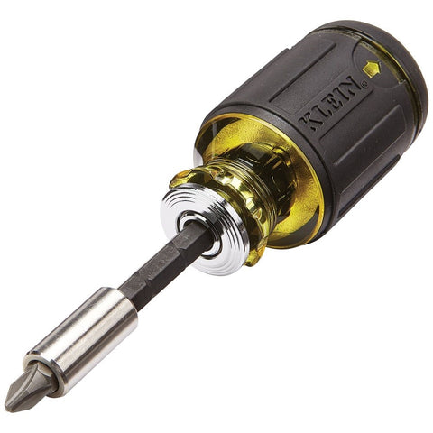 Klein 32308 8-in-1 Adjust. Stubby Screwdriver - Ace Tool Group - Klein