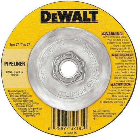Dewalt Dw8437 7" X 1/8" X 5/8"-11 Pipeline Cutting/Grinding Wheel (10) - Ace Tool Group - DeWalt