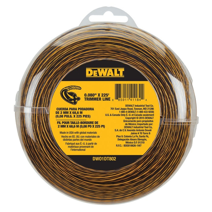 Dewalt Dwo1Dt802 0.080 In. X 225 Ft. Trimmer Line