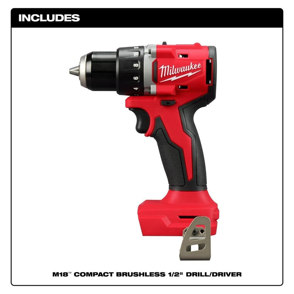 Milwaukee 3601-20 M18 Brushless 1/2" Drill Driver - Ace Tool Group - Milwaukee