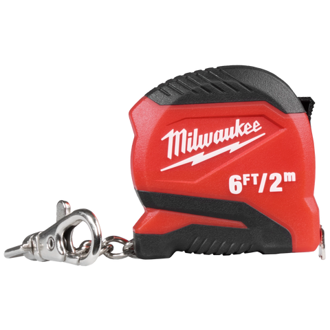 Milwaukee 48-22-1706C 6ft/2m Keychain Tape Measure 6 Pack - Ace Tool Group - Milwaukee