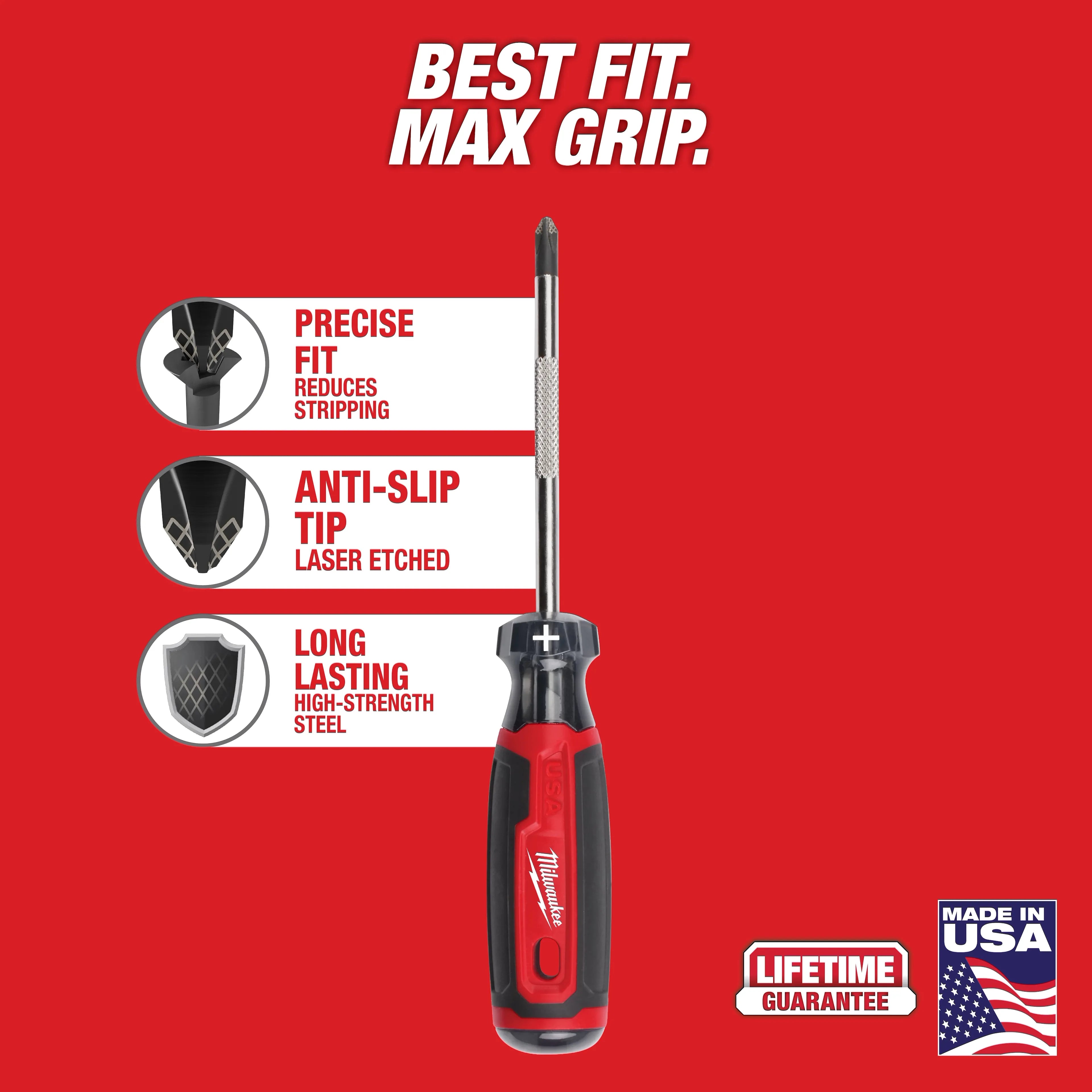 Milwaukee MT500 - 5PC Dipped Grip Cutting Pliers & Cushion Grip Screwdrivers Set (USA) - Ace Tool Group - Milwaukee