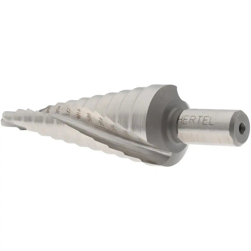 Hertel Step Drill Bit: 3/8" Shank Dia, High Speed Steel, 12 Hole Sizes - Ace Tool Group - Hertel