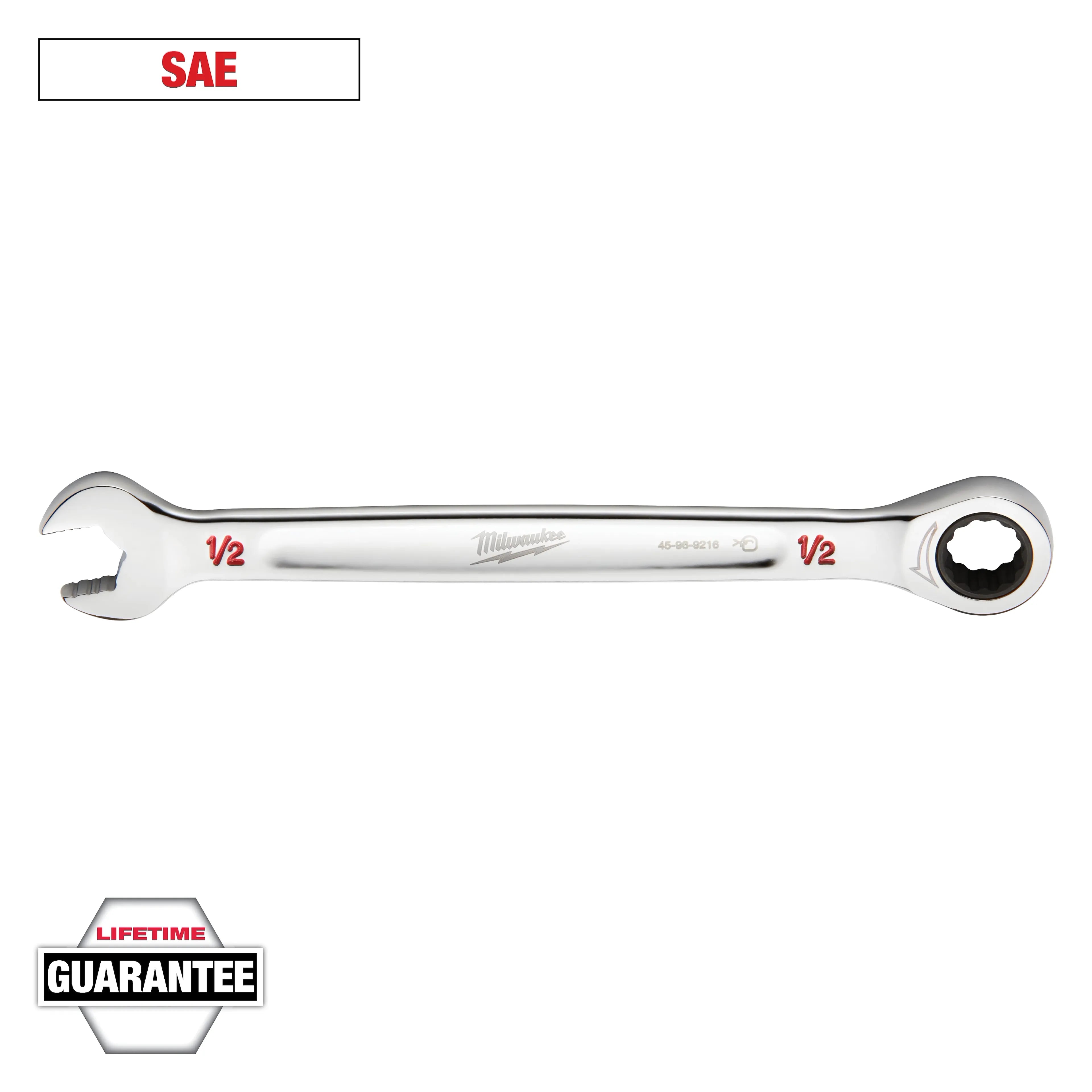 Milwaukee 45-96-9216 1/2" SAE RATCHETING COMBINATION WRENCH - Ace Tool Group - Milwaukee
