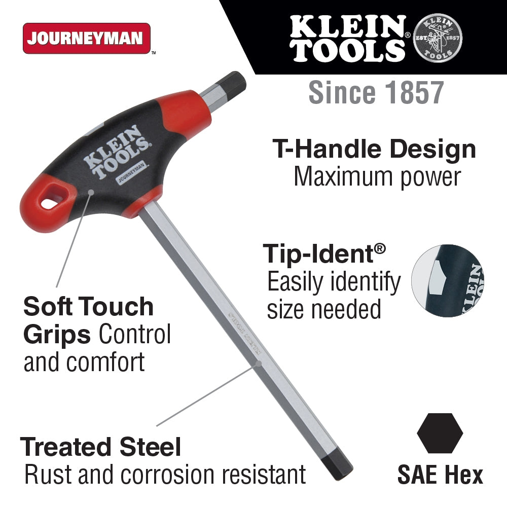 Klein JTH4E09 9/64 in. Hex Key Journeyman T-Handle - Ace Tool Group - Klein