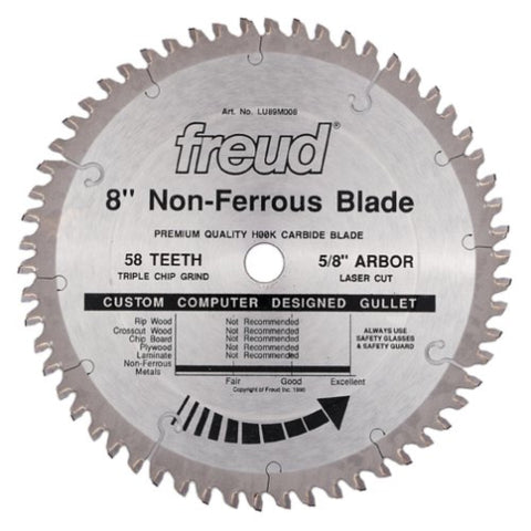 Freud Tools 8" Thick Stock Aluminum Metal Blade - Ace Tool Group - Freud