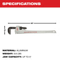 Milwaukee 48-22-7236 36" Aluminum Pipe Wrench - Ace Tool Group - Milwaukee